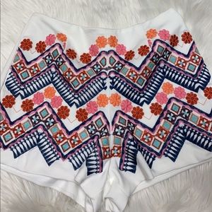 Embroidered shorts